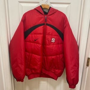 VINTAGE NC State Jacket Adult Red Nike Team Wolfpack Down Puffer Mens M